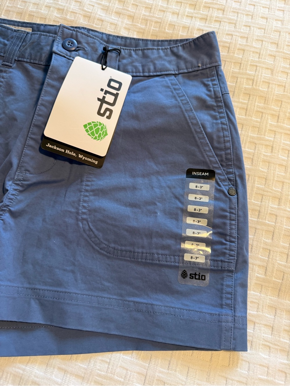 Stio Women's Shorts in Slate Blue